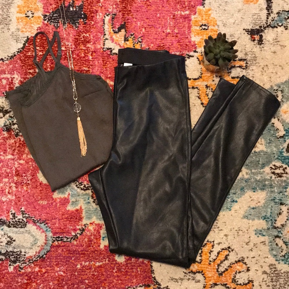 PU Faux Leather Pants from H&M